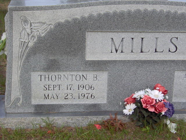 Headstone for Mills, Thornton B.